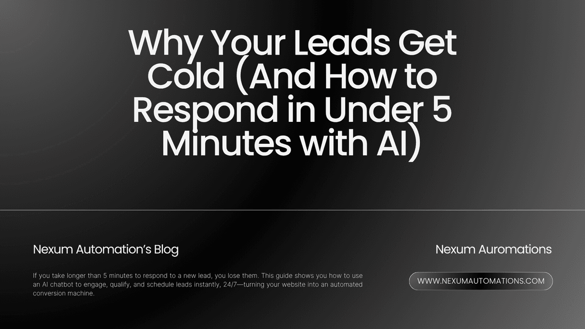 Why Your Leads Get Cold (And How to Respond in Under 5 Minutes with AI)