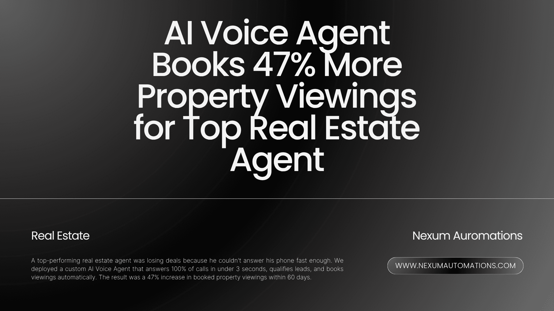 AI Voice Agent Books 47% More Property Viewings for Top Real Estate Agent